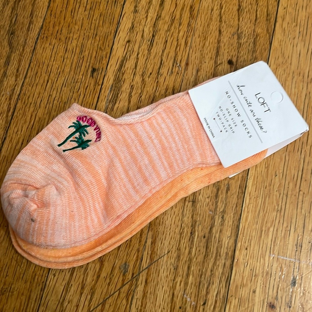 LOFT No Show Casual Socks Two Pack Set One Size